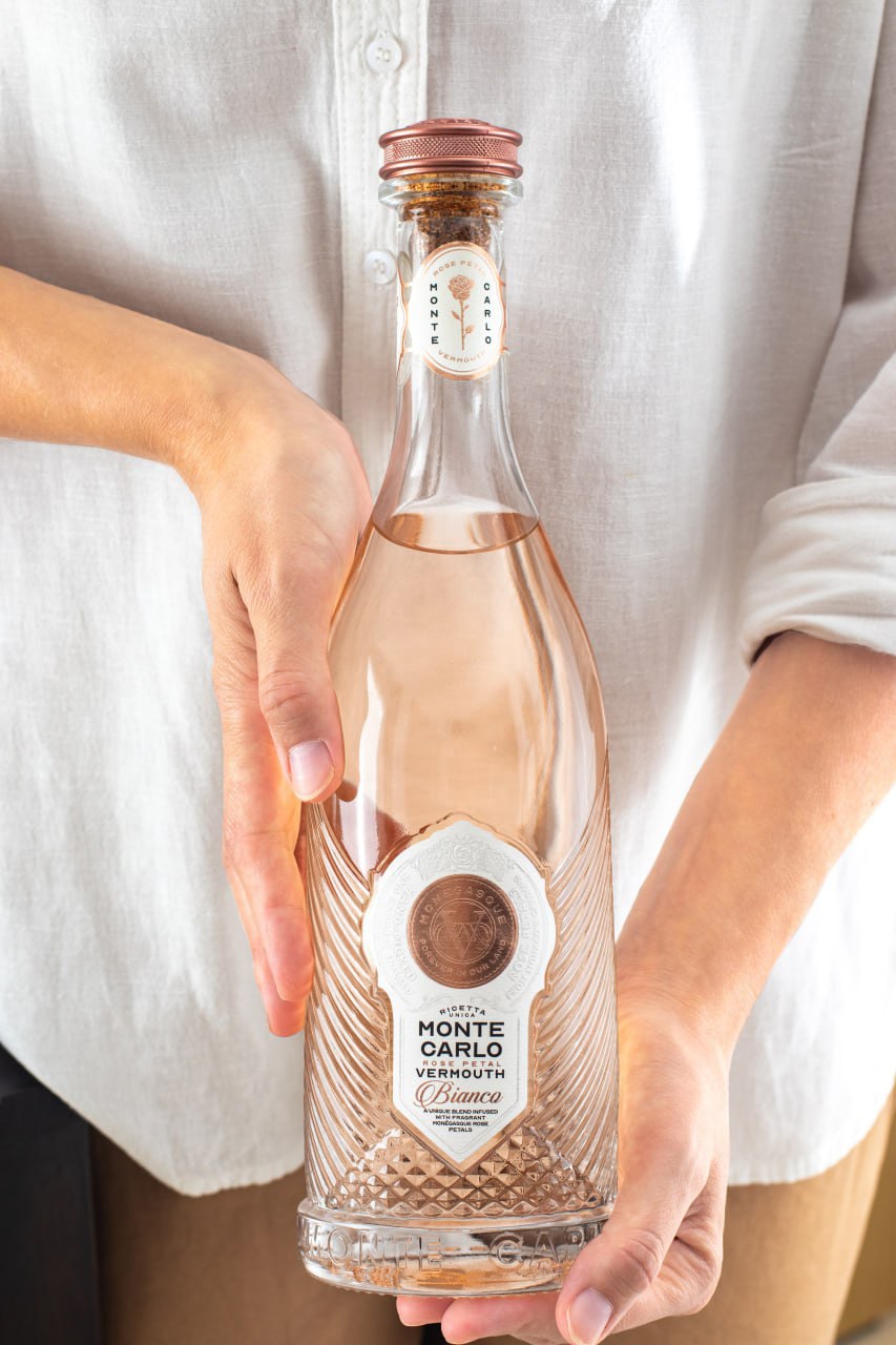 A bottle of Monte Carlo Vermouth Bianco.