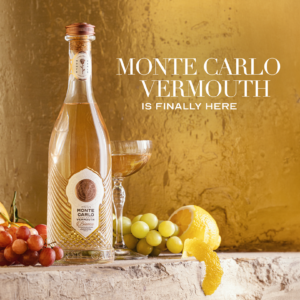 A bottle of Monte Carlo Vermouth Bianco.